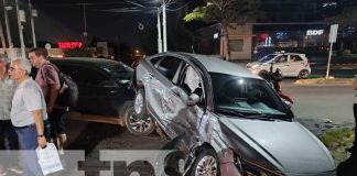 Foto: Choque cerca del Club Terraza, en Managua / TN8