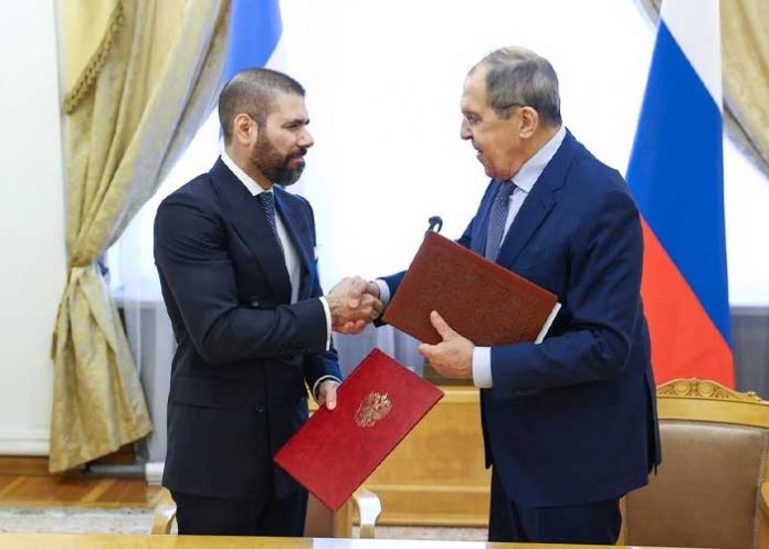 Foto: Encuentro de Lavrov y Laureano Ortega, asesor presidencial de Nicaragua, desde Rusia