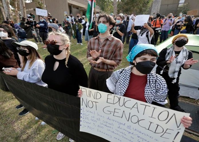 Foto: Universidades exigen acción por Palestina /cortesía