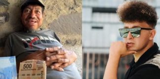 Influencer sorprende al regalarle 100 mil pesos a indigente