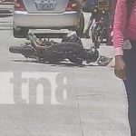 Foto: Accidente vial en Rivas deja a joven motociclista herida de gravedad/TN8