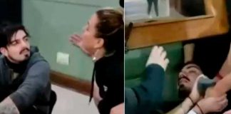 Foto: Vecinos intentan linchar a hombre que lanzó a perrito del piso 12 / Cortesía