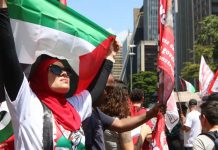 Las protestas de apoyo a Palestina se extienden a Brasil