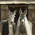 Matrimonio de Burros, una estrategia para resaltar el peligro de extinción Casan a dos burros para que no desaparezcan