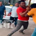 Foto: Violento altercado de taxistas /cortesía