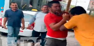 Foto: Violento altercado de taxistas /cortesía