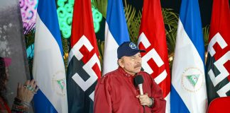 Foto: Presidente Daniel Ortega y Vicepresidenta Rosario Murllo, en acto de entrega de 250 nuevos buses chinos a Nicaragua / TN8