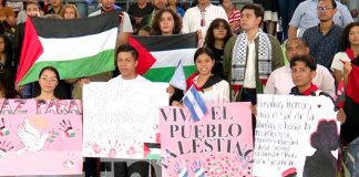 Foto: UNAN Managua condenan los ataques a Palestina /cortesía