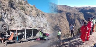 13 personas mueren en caída de autobús en Perú