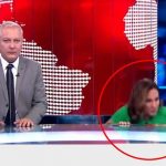 Se desmarimbó la vida: Presentadora se cae en pleno noticiero (VIDEO) Presentadora de televisión se cae en pleno noticiero