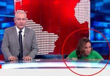 Se desmarimbó la vida: Presentadora se cae en pleno noticiero (VIDEO) Presentadora de televisión se cae en pleno noticiero