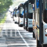 ¡Managua se mueve seguro! Capacitaciones y regulaciones en cada bus Foto: 250 unidades de buses se incorporan al transporte urbano colectivo de Managua /TN8