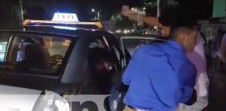 Impactadas por una rastra en Managua