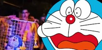 Tailandia invoca la lluvia con un Doraemon de peluche
