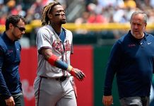 Ronald Acuña Jr. abandona juego ante Piratas por dolencia en rodilla ronald, acuña, fútbol, mlb, grandes, ligas,