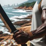 Desalmado mató a su padre a machetazos en Monkey Point, al sur de Bluefields Foto: Representación de un hombre con machete