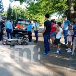 Madre sufre accidente en Rivas con su hija: Iba hablando por «cel» en una moto Foto: Accidente de tránsito en Popoyuapa, Rivas / TN8