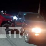 Foto: Choque de camionetas en sector del mercado de Matiguás / TN8