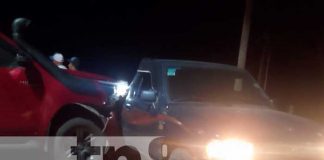 Foto: Choque de camionetas en sector del mercado de Matiguás / TN8