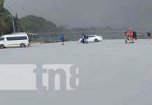 Foto: Cenizas en el muelle de Moyogalpa, Isla de Ometepe / TN8