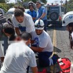 Foto: Accidente donde motorizada se lastimó el rostro en Managua / TN8