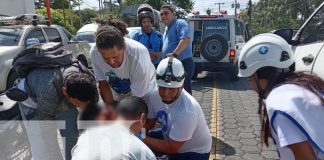 Foto: Accidente donde motorizada se lastimó el rostro en Managua / TN8