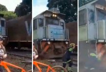 Selfie casi le cuesta la vida a una mujer que fue arrollada por tren en Brasil Foto: Tragedia en Brasil /cortesía