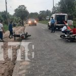Motociclista lesionado tras accidente en el empalme de la comunidad Santa Cruz, Jalapa Foto: Motociclista lesionado en accidente en el empalme de la comunidad Santa Cruz, Jalapa/TN8