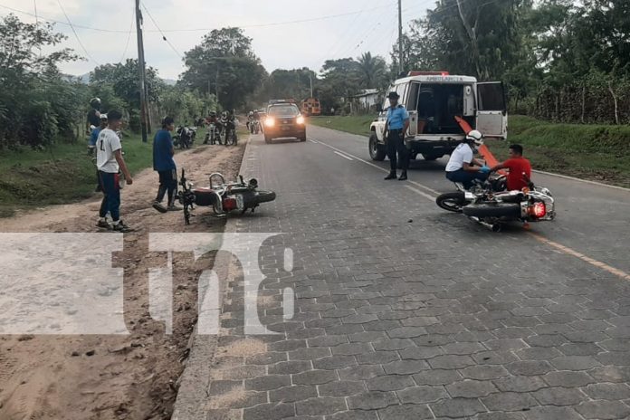 1 Foto: Motociclista lesionado en accidente en el empalme de la comunidad Santa Cruz, Jalapa/TN8