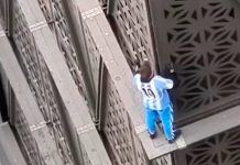 Como el «hombre araña» Influencer escaló uno de los edificios más altos Foto: Influencer desafía la muerte /cortesía