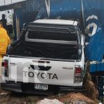 «Sin frenos»: Camioneta termina chocando una casa en Jinotega Foto: Brutal choque en Jinotega /cortesía