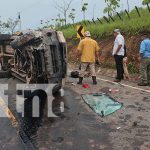 Vuelco de camioneta dejó una persona lesionada en la Costa Caribe Sur Foto: Vuelco de camioneta dejó una persona lesionada en la Costa Caribe Sur/TN8