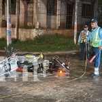 Joven resultó lesionado tras el choque entre dos motocicletas en Juigalpa, Chontales Foto: Joven resultó lesionado tras el choque entre dos motocicletas en Juigalpa, Chontales/TN8