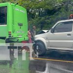 Foto: Choque entre Jeep y autobús en Juigalpa dejó cuantiosas pérdidas materiales/TN8