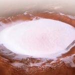 Por primera vez científicos descubren «hielo» en volcán activo de Marte Foto: Hielo en Marte /cortesía