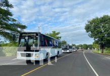 Foto: Militancia celebra llegada de buses chinos en Chinandega/ TN8