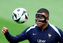 Kylián Mbappé se está adaptando a su máscara kylian, mbappé, francia, futbol,