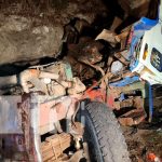 ¡Vivos de milagro! Fuerte impacto de camión y camioneta en Boaco Foto: Choque de camioneta y camión en Boaco / TN8