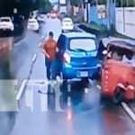 Foto: Accidente de tránsito con caponera y agentes de Tránsito en Managua / TN8