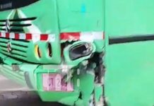 Foto: Fuerte choque con bus y moto en Juigalpa, Chontales / TN8