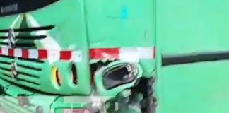 Foto: Fuerte choque con bus y moto en Juigalpa, Chontales / TN8