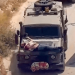 Palestino atado a coche militar israelí genera ola de indignación