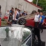 Foto: Accidente insólito con vuelco incluido en Ciudad Sandino / TN8