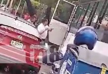Foto: Agresión entre taxista y busero en Managua / TN8