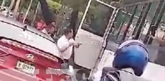 Foto: Agresión entre taxista y busero en Managua / TN8