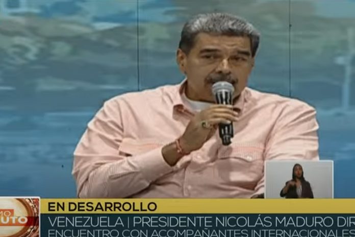 1 Foto: El Presidente de Venezuela, Nicolás Maduro, dirige encuentro con acompañantes internacionales/TN8