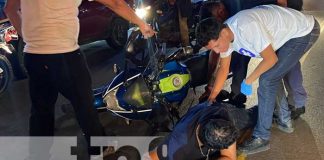 Foto: Motociclista termina lesionado al impactar detrás de un taxi en Juigalpa, Chontales/TN8