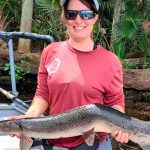 Foto: Bióloga Captura Pez 'Torcido' en Manantial de Florida/ Cortesía