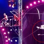 Impactante incidente: acróbata fallece al precipitarse desde la cuerda floja Foto: Muere acróbata al caer de la cuerda floja en Rusia/Cortesía