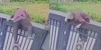 Foto: Abuela escala reja de dos metros para escapar de asilo /Cortesía
